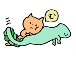 Kansai-born cat and monsters sticker #3339476
