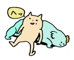 Kansai-born cat and monsters sticker #3339477