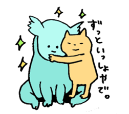 Kansai-born cat and monsters sticker #3339481
