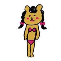 nudity bear sticker #3339653