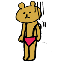 nudity bear sticker #3339660