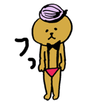 nudity bear sticker #3339668