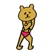 nudity bear sticker #3339675