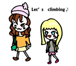 CLIMBING GIRLS sticker #3339962