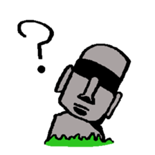 Surreal moai sticker #3342403