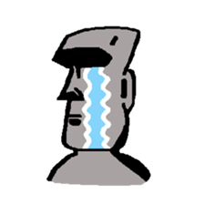 Surreal moai sticker #3342424