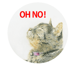 Colored pencil Cat sticker sticker #3343467