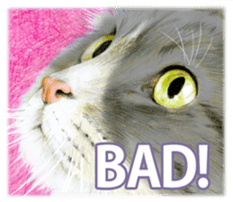 Colored pencil Cat sticker sticker #3343471