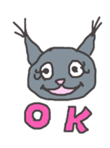 Gray Cat Sticker sticker #3343804