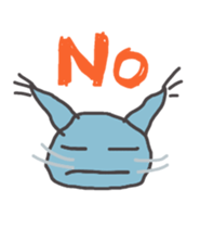 Gray Cat Sticker sticker #3343807