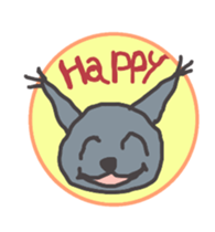 Gray Cat Sticker sticker #3343810