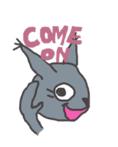 Gray Cat Sticker sticker #3343811