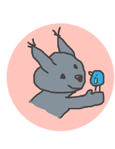 Gray Cat Sticker sticker #3343813