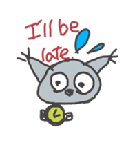 Gray Cat Sticker sticker #3343819