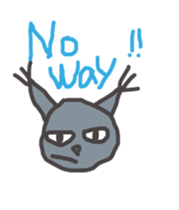 Gray Cat Sticker sticker #3343822