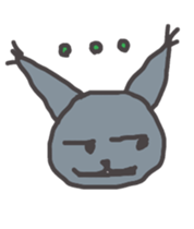 Gray Cat Sticker sticker #3343824