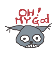 Gray Cat Sticker sticker #3343825