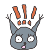 Gray Cat Sticker sticker #3343827