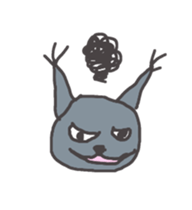 Gray Cat Sticker sticker #3343829