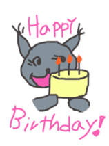 Gray Cat Sticker sticker #3343831