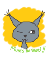 Gray Cat Sticker sticker #3343833