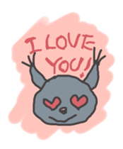 Gray Cat Sticker sticker #3343835