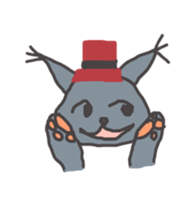 Gray Cat Sticker sticker #3343840