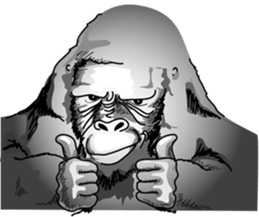RARIGO of a gorilla sticker #3343876