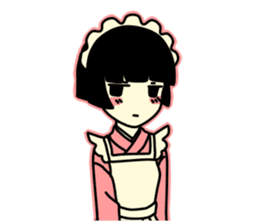 Cute Taisho Showa retro design Sticker sticker #3344564