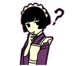 Cute Taisho Showa retro design Sticker sticker #3344565