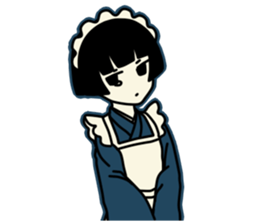 Cute Taisho Showa retro design Sticker sticker #3344566