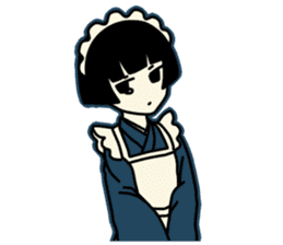 Cute Taisho Showa retro design Sticker sticker #3344566