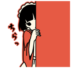 Cute Taisho Showa retro design Sticker sticker #3344567