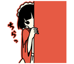 Cute Taisho Showa retro design Sticker sticker #3344567