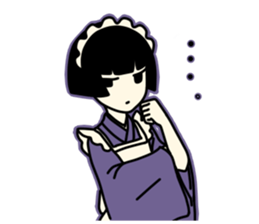 Cute Taisho Showa retro design Sticker sticker #3344568