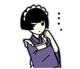 Cute Taisho Showa retro design Sticker sticker #3344568