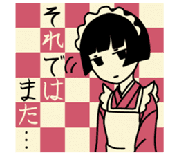 Cute Taisho Showa retro design Sticker sticker #3344593