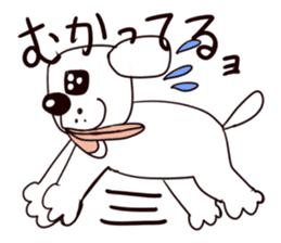Mr. white dog sticker #3345292