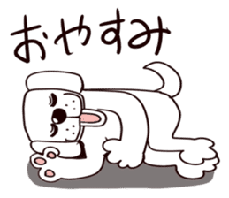 Mr. white dog sticker #3345299