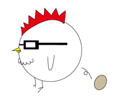 chicken with glasses sticker #3346334