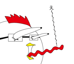 chicken with glasses sticker #3346343