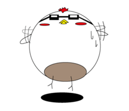chicken with glasses sticker #3346345