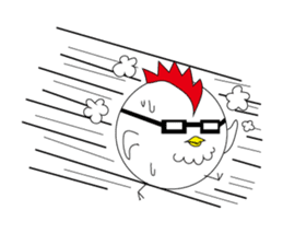 chicken with glasses sticker #3346353