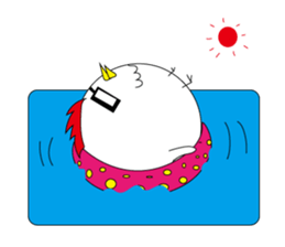 chicken with glasses sticker #3346360