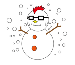 chicken with glasses sticker #3346362