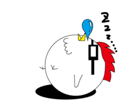 chicken with glasses sticker #3346365