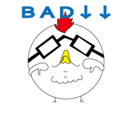 chicken with glasses sticker #3346368