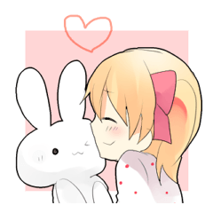 A rabbit and owner