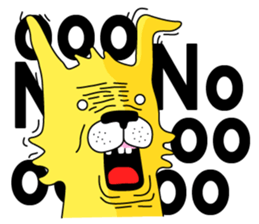 yellow dog and bird sticker #3347098