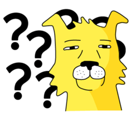 yellow dog and bird sticker #3347100